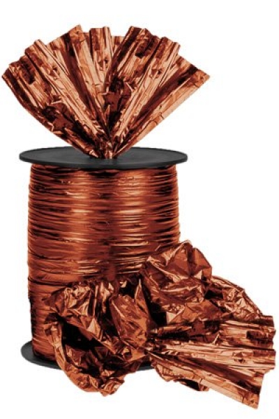 Geschenkband Polysilk 50m braun matt metallic
